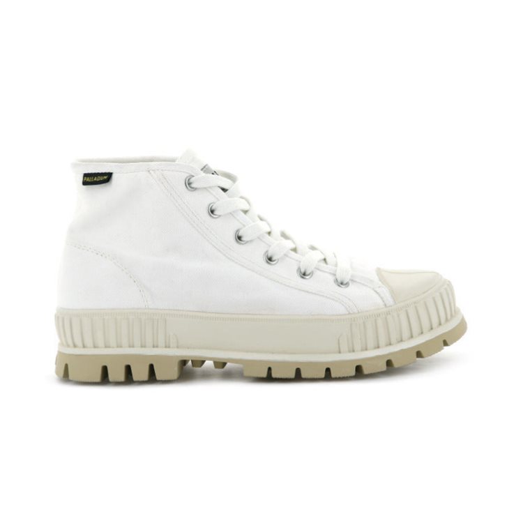 Baskets Palladium Pallashock Mid OG High Tops Femme Blanche | FR VSA256P